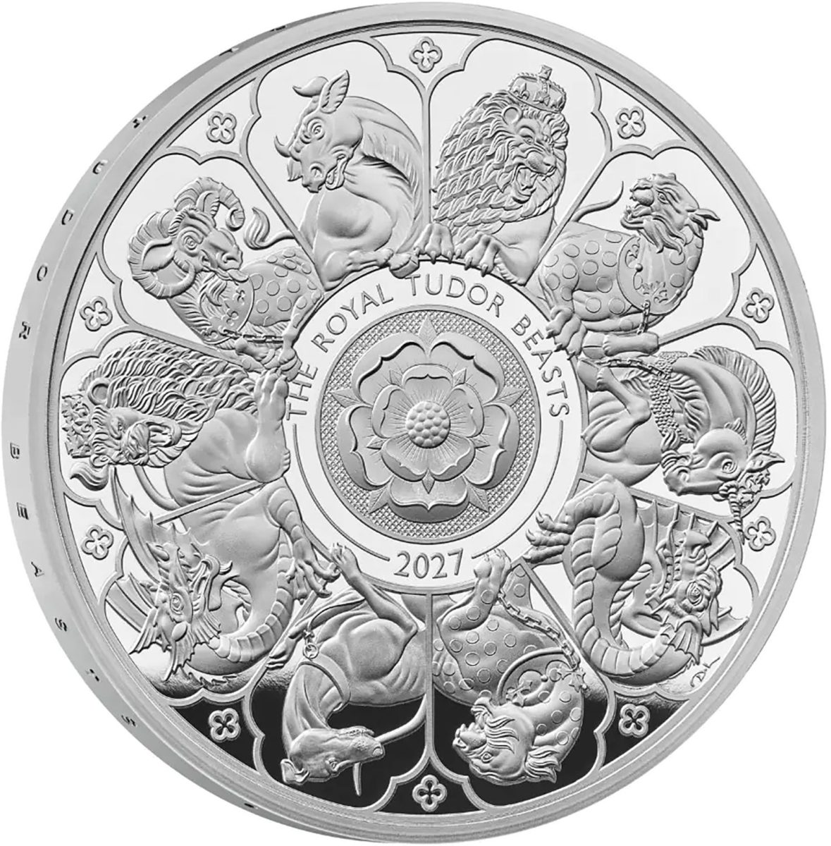 2 Pounds - Charles III (The Tudor Beasts Completer; Silver Proof) reverse