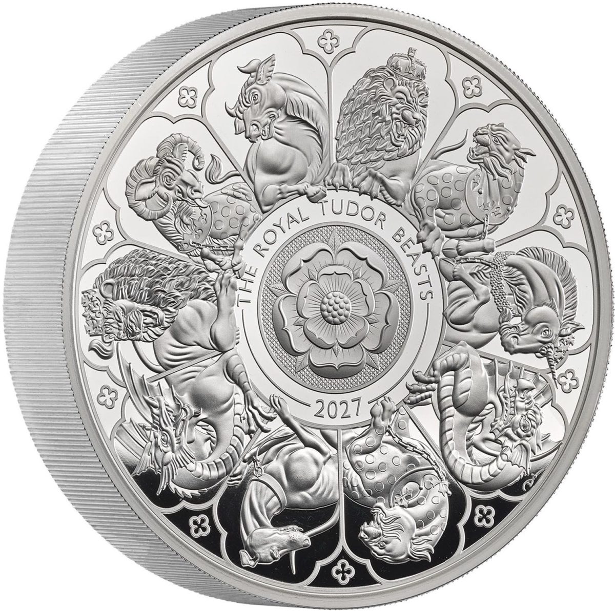 10 Pounds - Charles III (The Tudor Beasts Completer; Silver Piedfort)