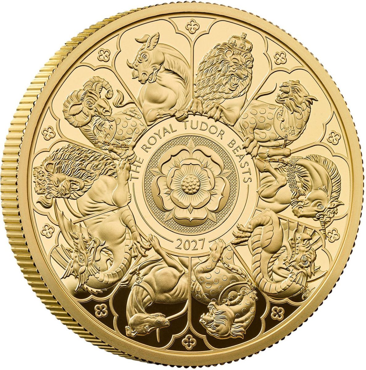 200 Pounds - Charles III (The Tudor Beasts Completer; Gold Proof) reverse