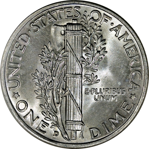 Mercury Dime 1916-D obverse