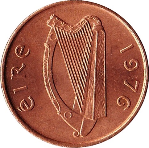 Ireland 1 Penny non-magnetic obverse