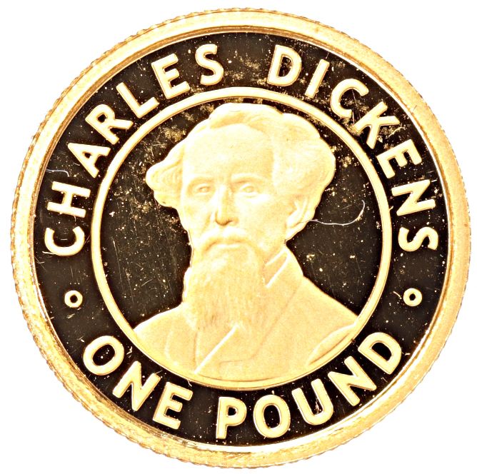 Alderney 1 Pound - Elizabeth II Charles Dickens