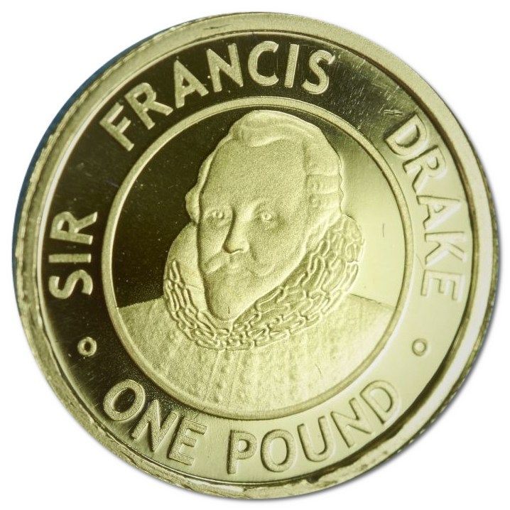 Alderney 1 Pound - Elizabeth II Sir Francis Drake