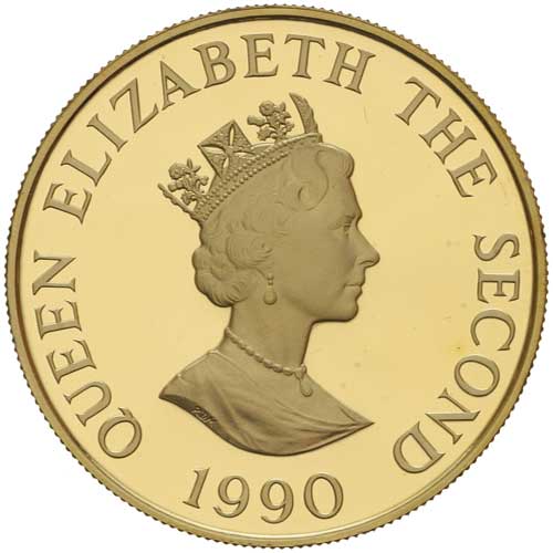 Alderney 2 Pounds - Elizabeth II Queen Mother's 90th Birthday; Gold Proof Issue obverse
