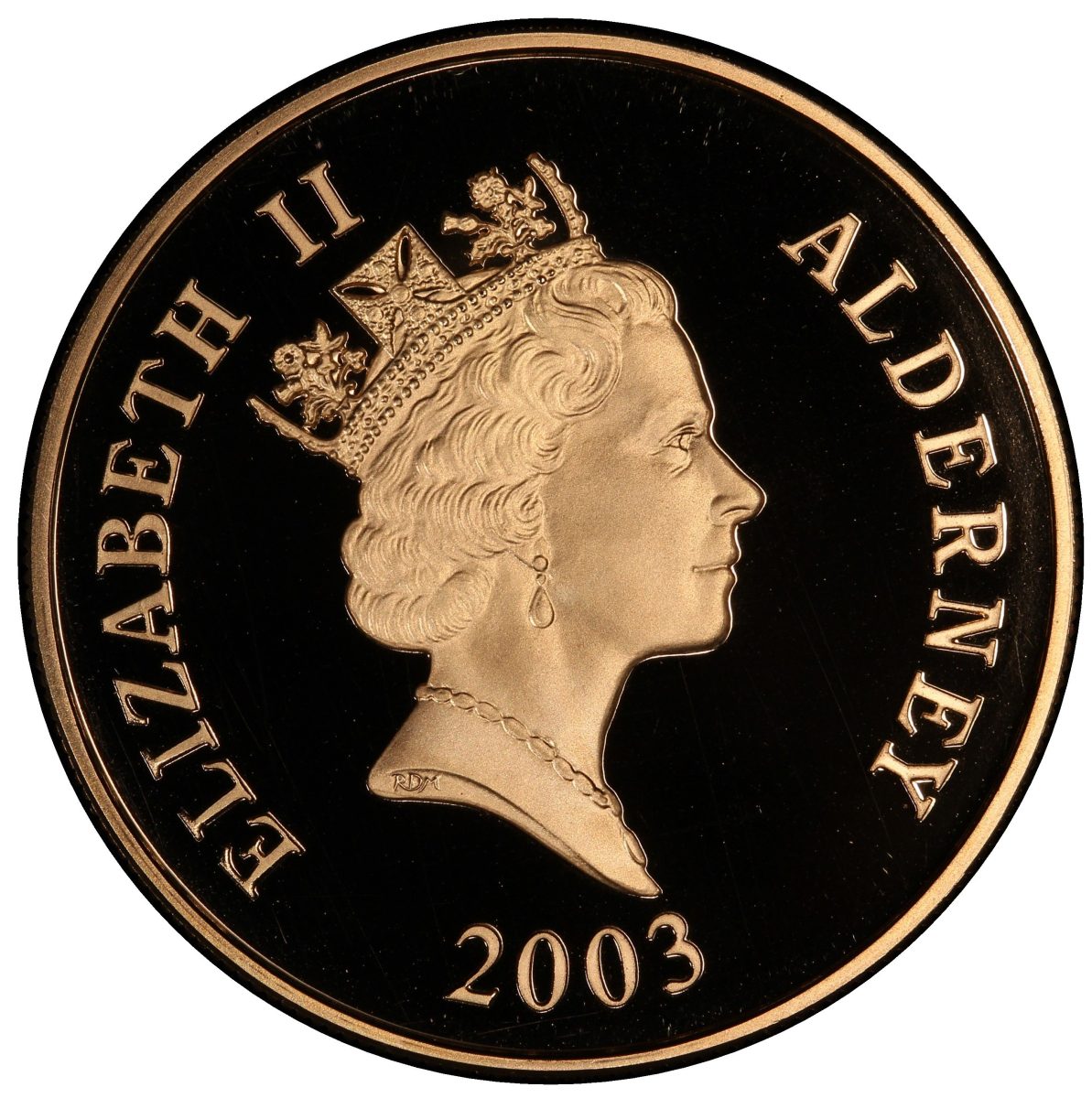 Alderney 5 Pounds - Elizabeth II Prince William; Gold Proof Issue obverse