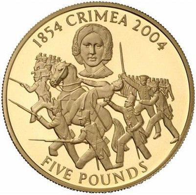 Alderney 5 Pounds - Elizabeth II Crimean War; Gold Proof Issue