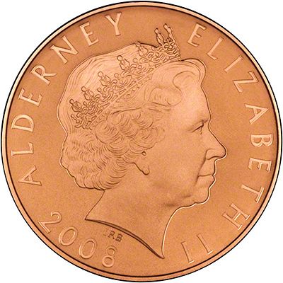 Alderney 5 Pounds - Elizabeth II Concorde; Gold Proof obverse