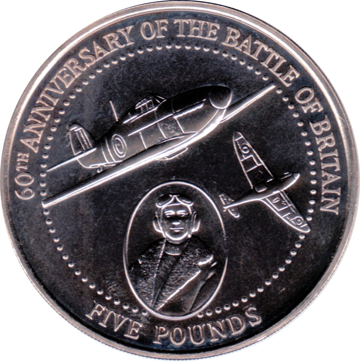 Alderney 5 Pounds - Elizabeth II Battle of Britain