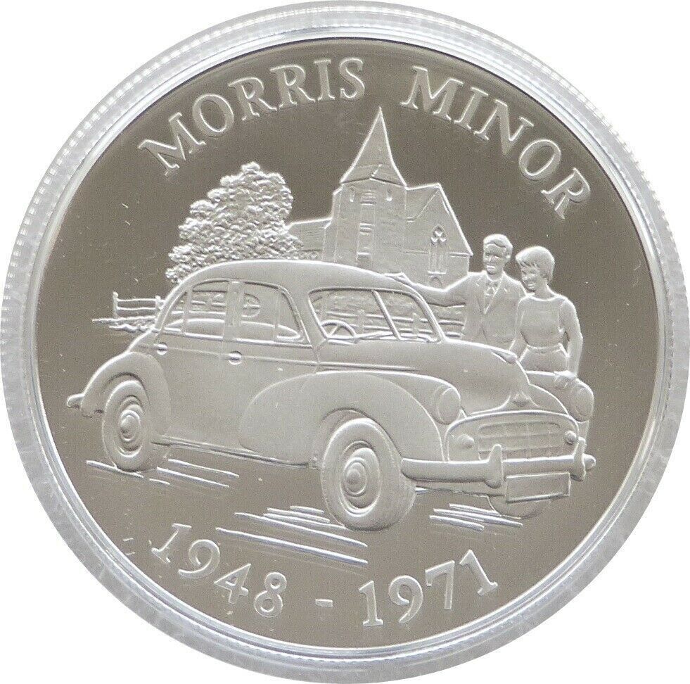 Alderney 5 Pounds - Elizabeth II Morris Minor reverse