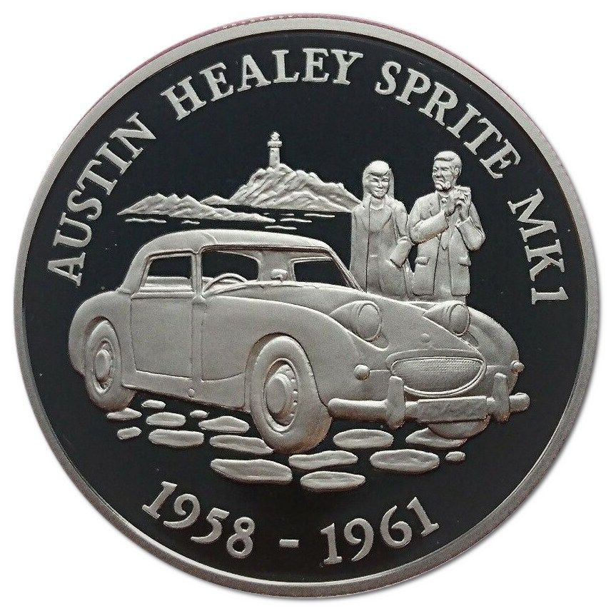 Alderney 5 Pounds - Elizabeth II Austin Healey Sprint MK 1