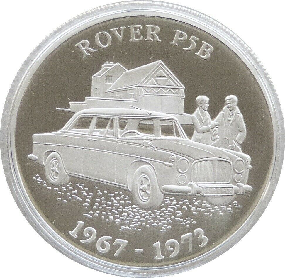 Alderney 5 Pounds - Elizabeth II Rover P5B reverse