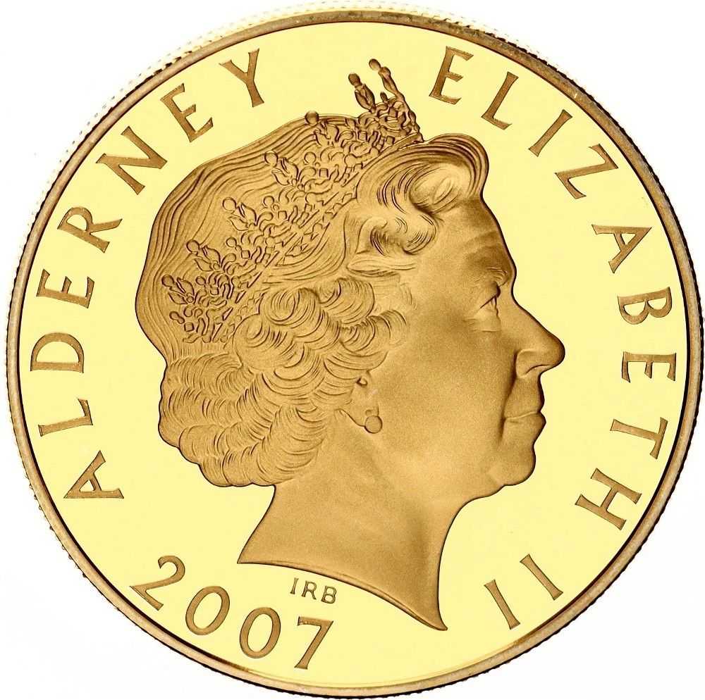 Alderney 5 Pounds - Elizabeth II Henry VII obverse