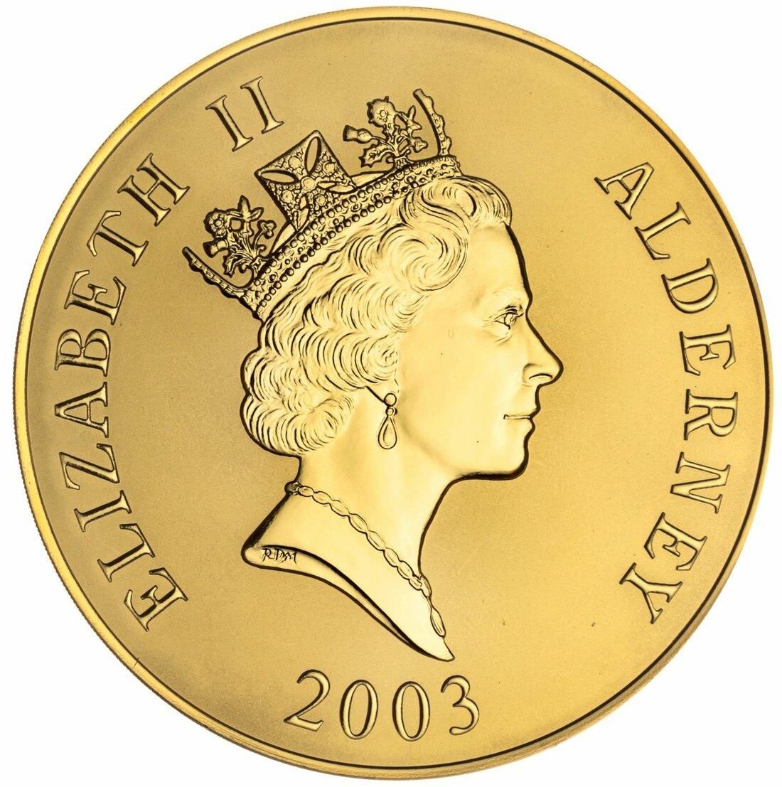 Alderney 1000 Pounds - Elizabeth II Last Flight of the Concorde obverse