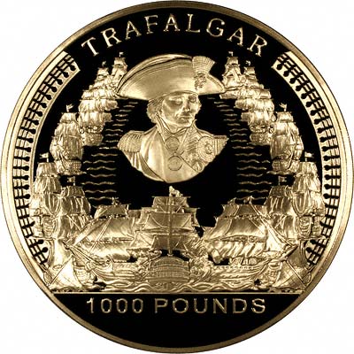 Alderney 1000 Pounds - Elizabeth II 200th Anniversary of the Trafalgar Battle