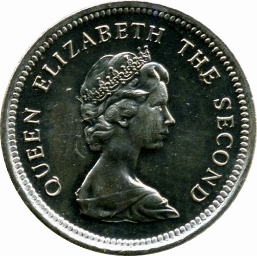 Falkland Islands 5 Pence - Elizabeth II 2nd portrait; small type obverse