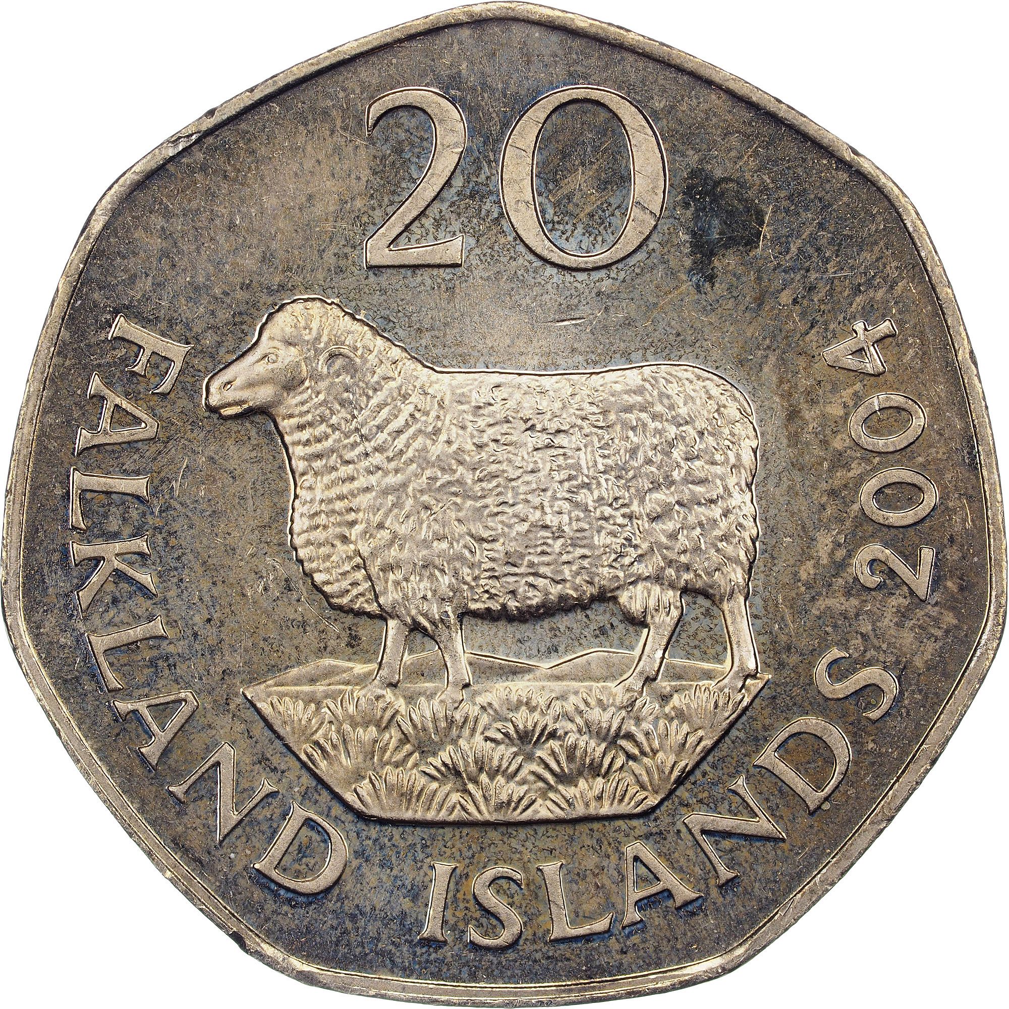 Falkland Islands 20 Pence - Elizabeth II 4th portrait