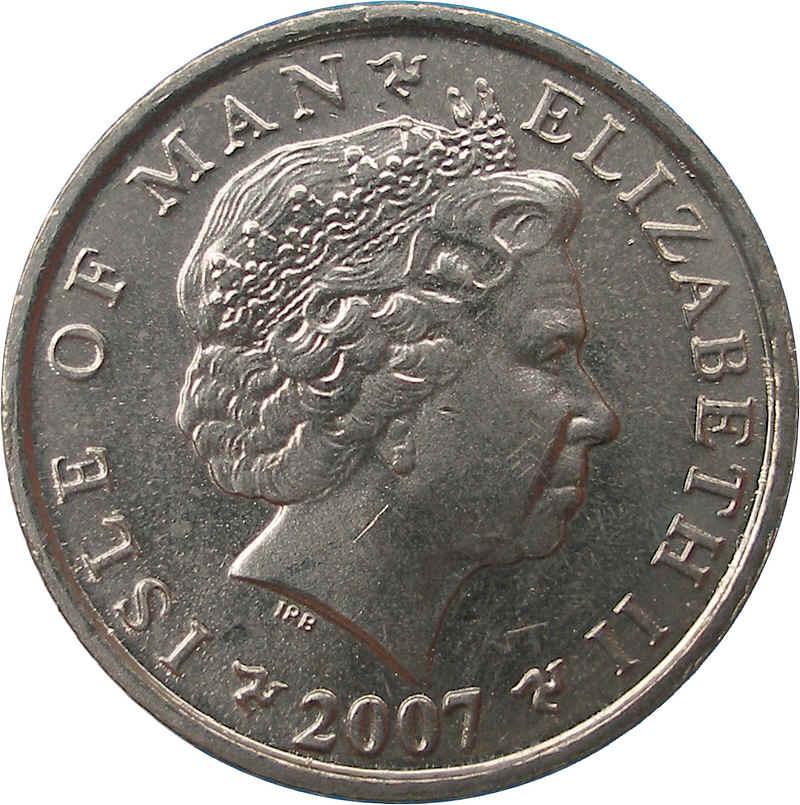 Isle of Man 5 Pence - Elizabeth II Tower of Refuge; non-magnetic obverse