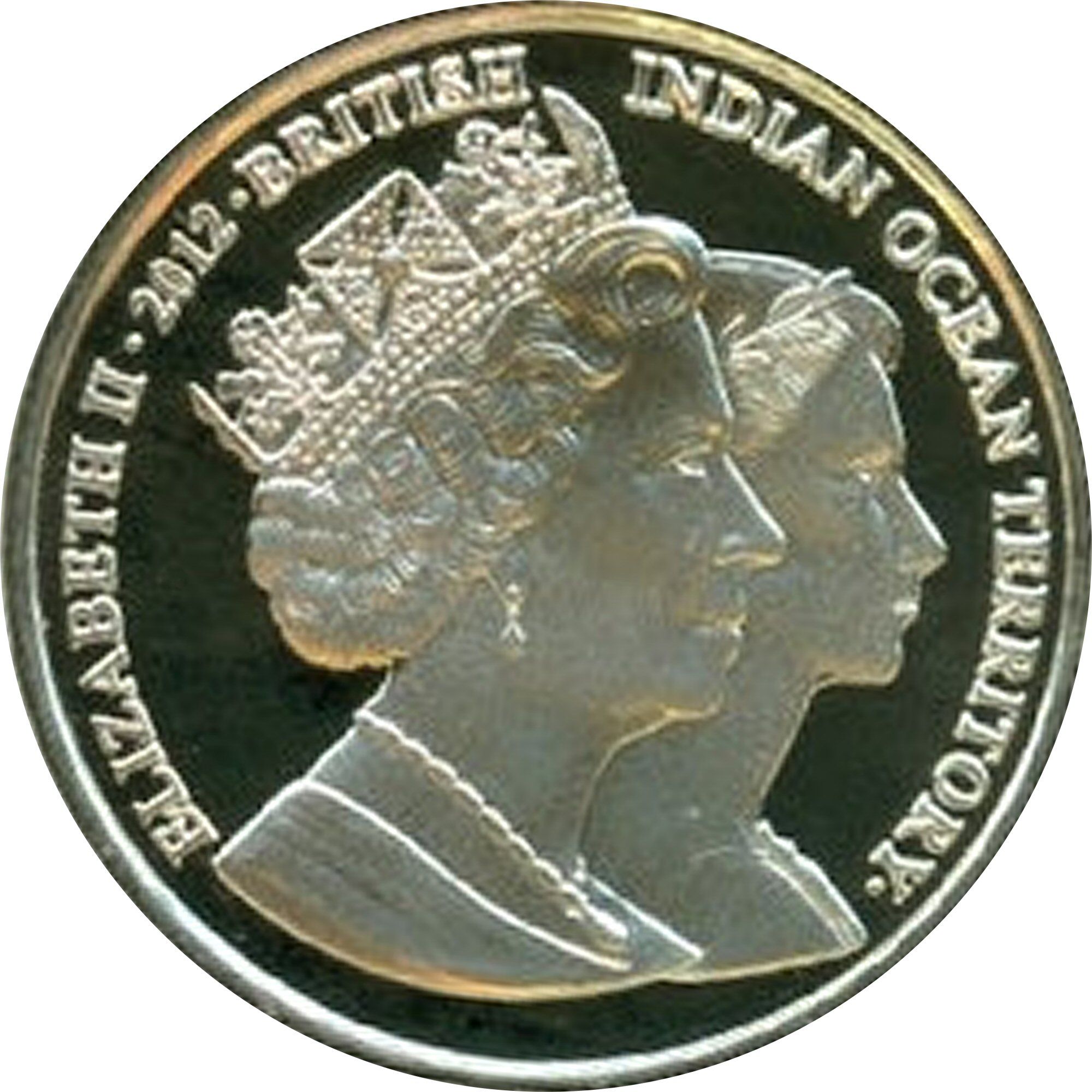 British Indian Ocean Territory 2 Pounds - Elizabeth II Princess Margaret; Silver obverse