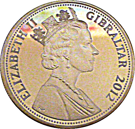 Gibraltar 5 Pounds - Elizabeth II Diamond Jubilee obverse