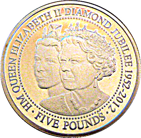 Gibraltar 5 Pounds - Elizabeth II Diamond Jubilee