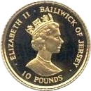 Jersey 10 Pounds - Elizabeth II Battle of Britain obverse