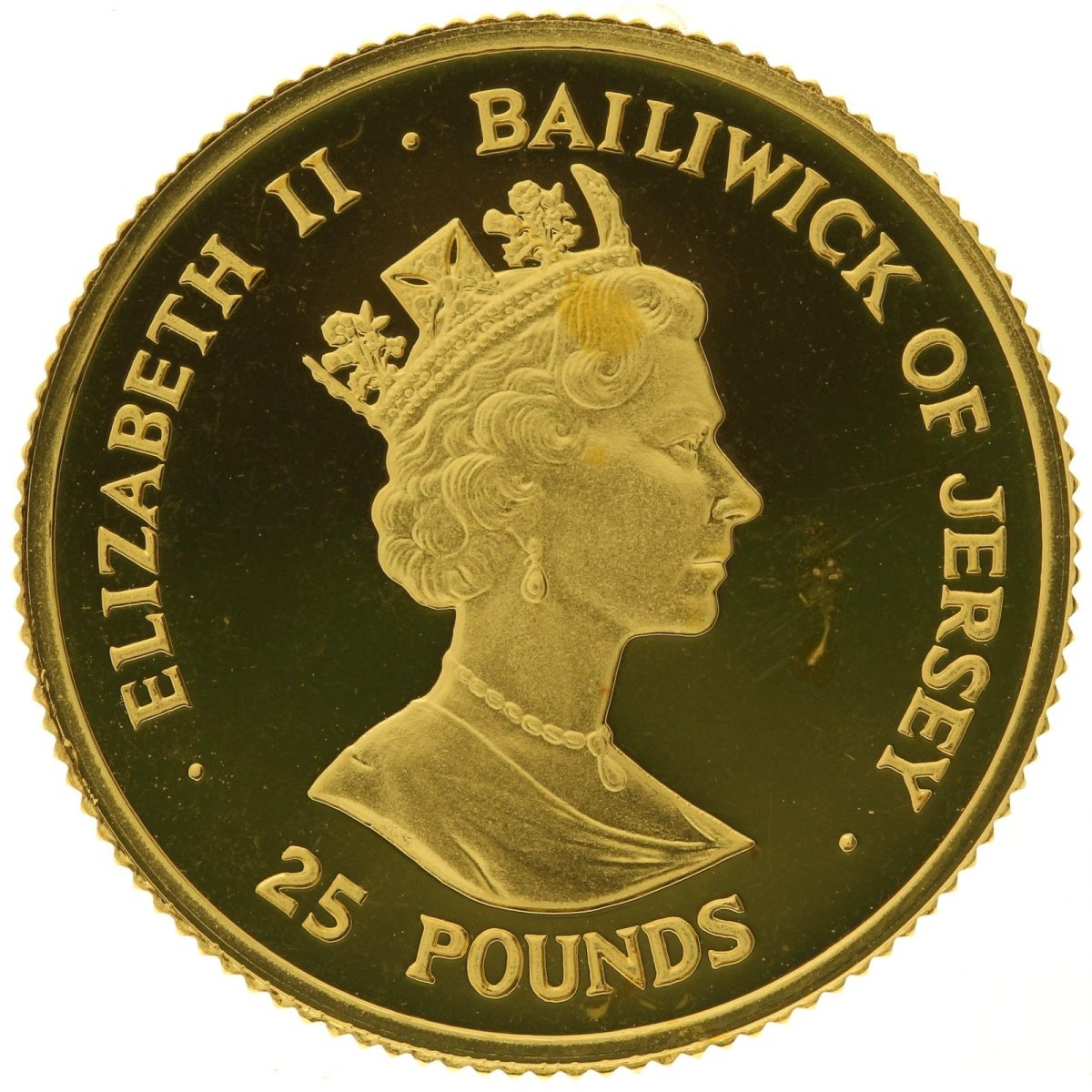 Jersey 25 Pounds - Elizabeth II Battle of Britain obverse