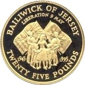 Jersey 25 Pounds - Elizabeth II Liberation reverse