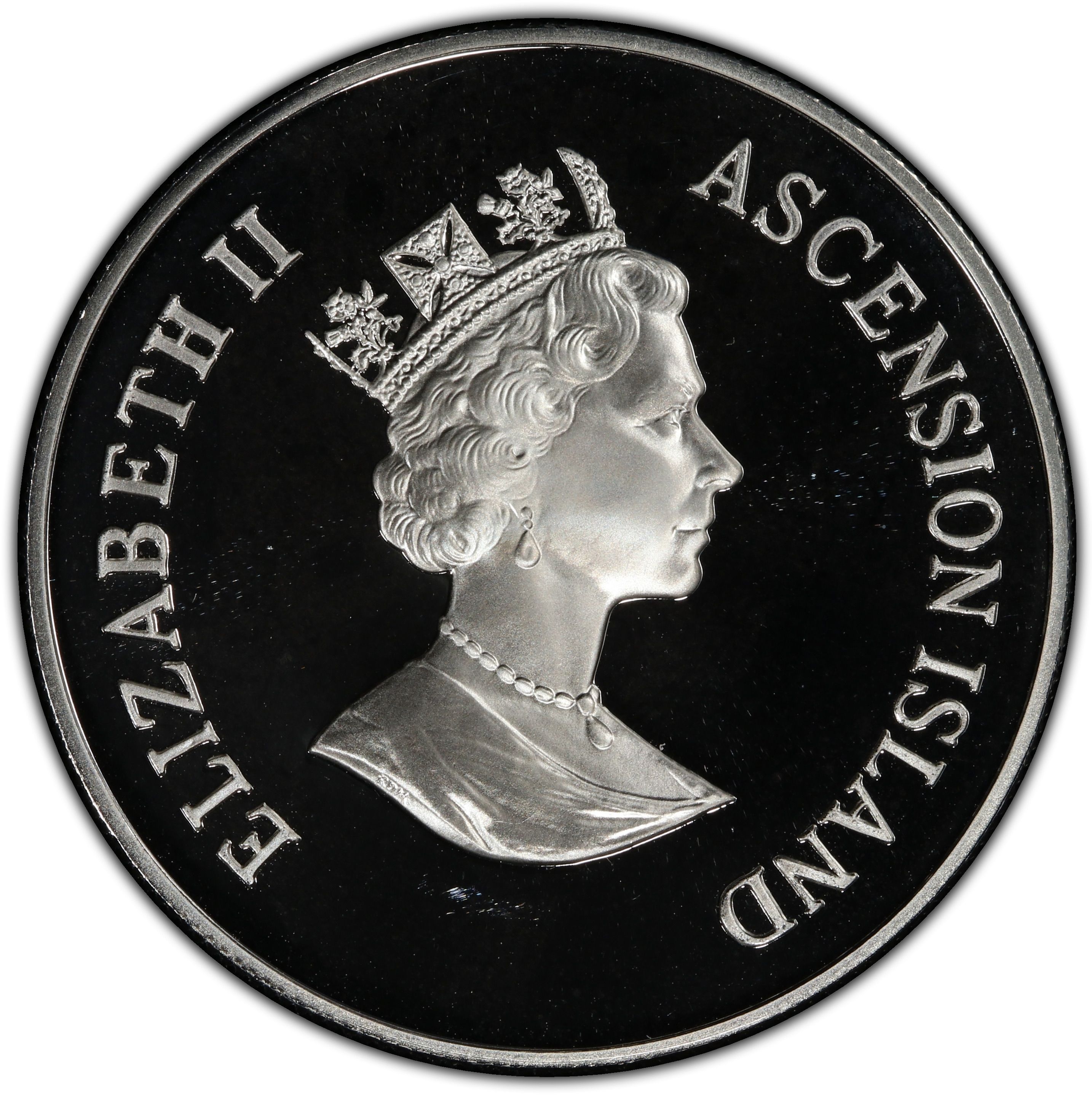 Ascension Island 50 Pence - Elizabeth II 70th Birthday obverse