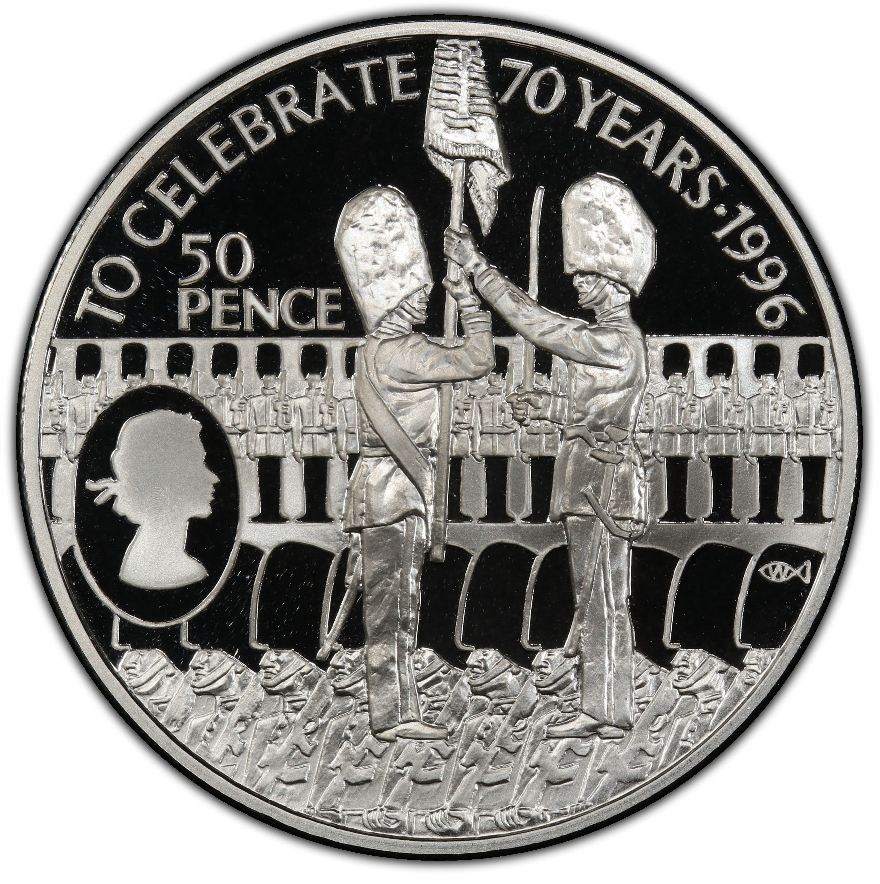 Ascension Island 50 Pence - Elizabeth II 70th Birthday