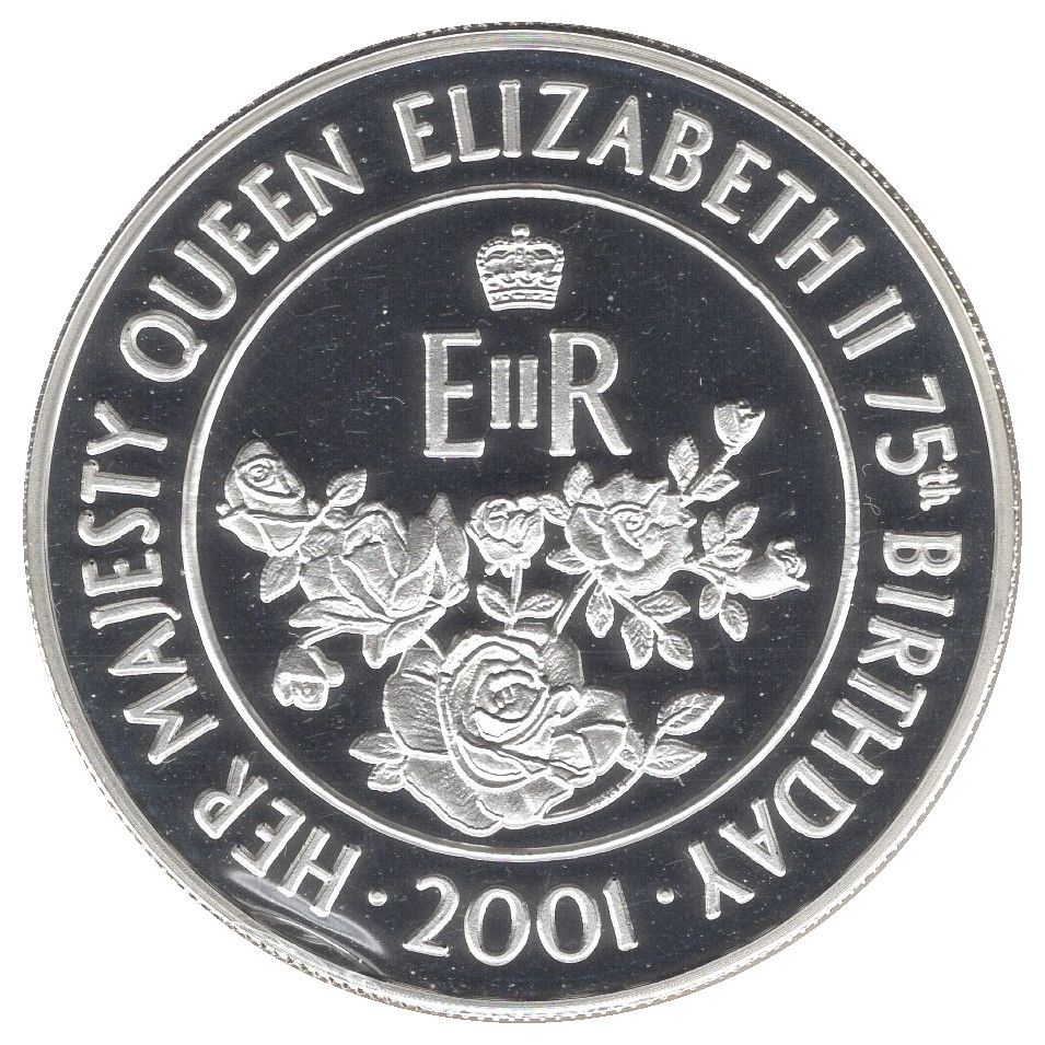 Ascension Island 50 Pence - Elizabeth II Queen Elizabeth II's 75th Birthday; Silver proof