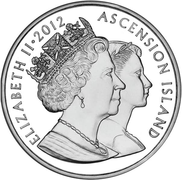 Ascension Island 5 Pounds - Elizabeth II Diamond Jubilee obverse