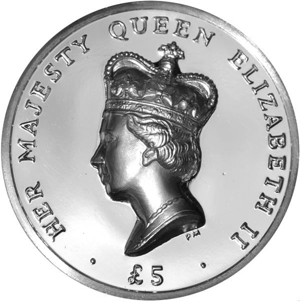 Ascension Island 5 Pounds - Elizabeth II Diamond Jubilee reverse