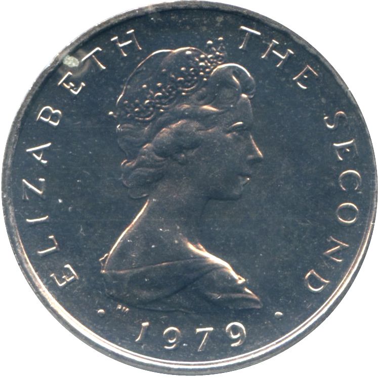 Isle of Man 5 Pence - Elizabeth II Laxey Wheel obverse
