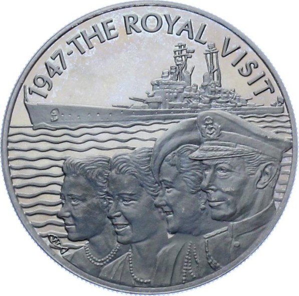 Saint Helena 50 Pence - Elizabeth II Royal Visit reverse