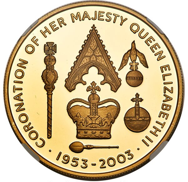 Saint Helena 50 Pence - Elizabeth II Coronation implements