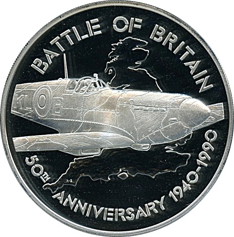 Jersey 5 Pounds - Elizabeth Battle of Britain reverse