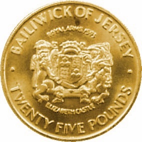 Jersey 25 Pounds - Elizabeth II Silver Wedding reverse