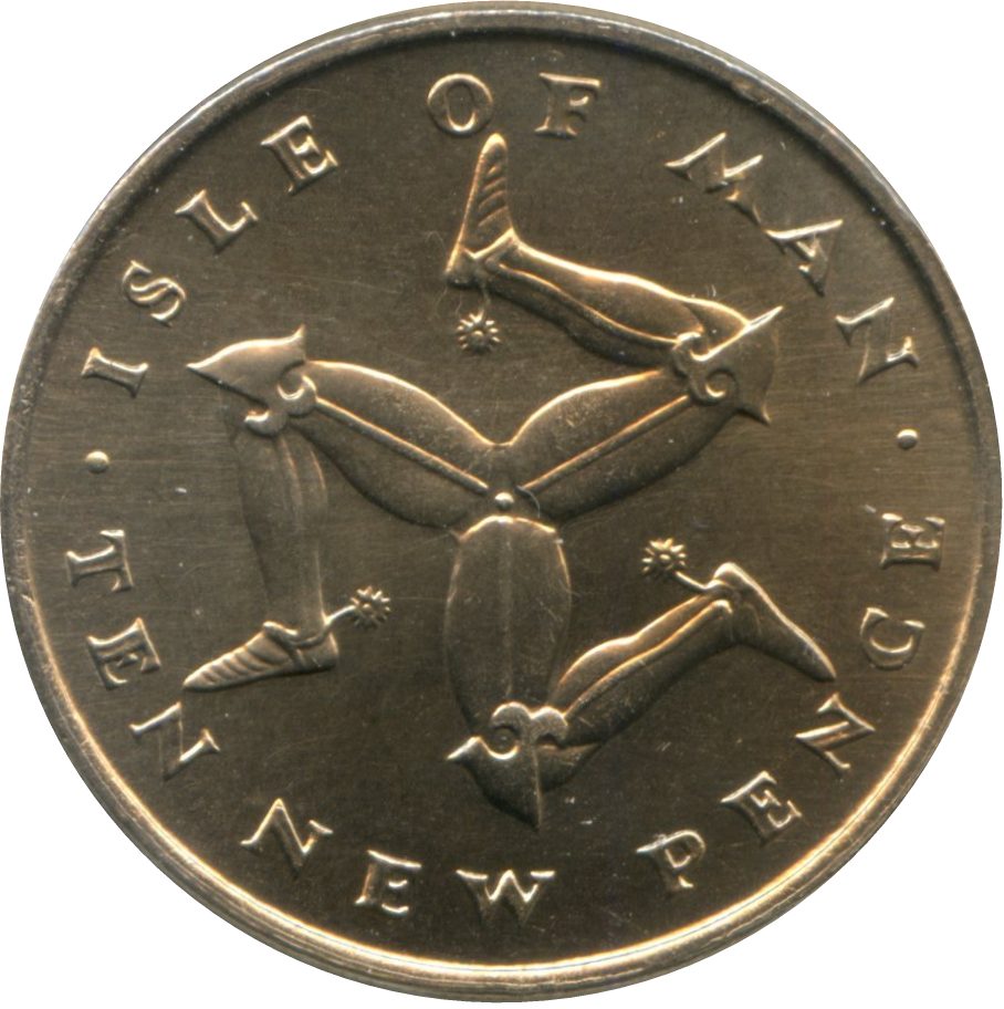 Isle of Man 10 New Pence - Elizabeth II Three Legs of Man