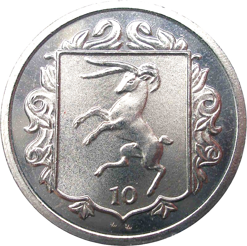 Isle of Man 10 Pence - Elizabeth II Loaghtan ram