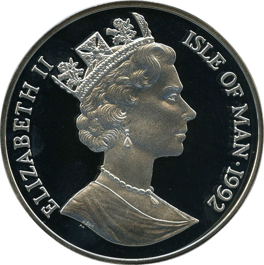 Isle of Man 10 Crown - Elizabeth II Siamese Cat obverse