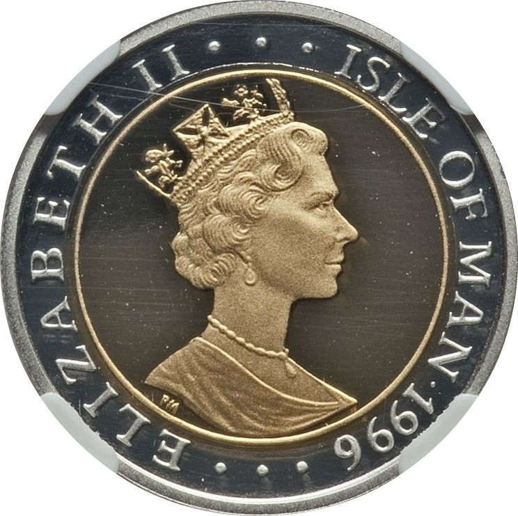 Isle of Man ¼ Crown - Elizabeth II Camelot Castle obverse