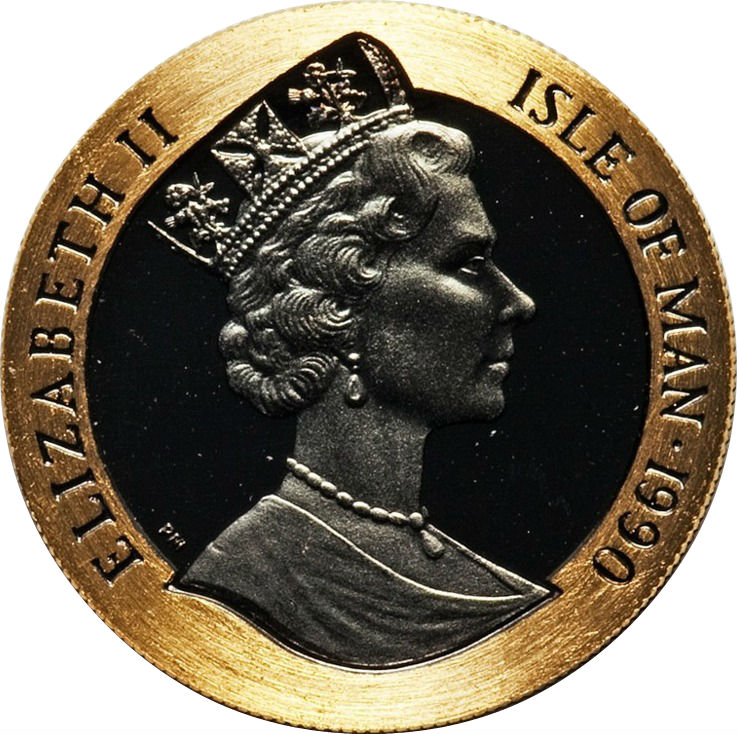 Isle of Man ½ Crown - Elizabeth II Penny Black obverse