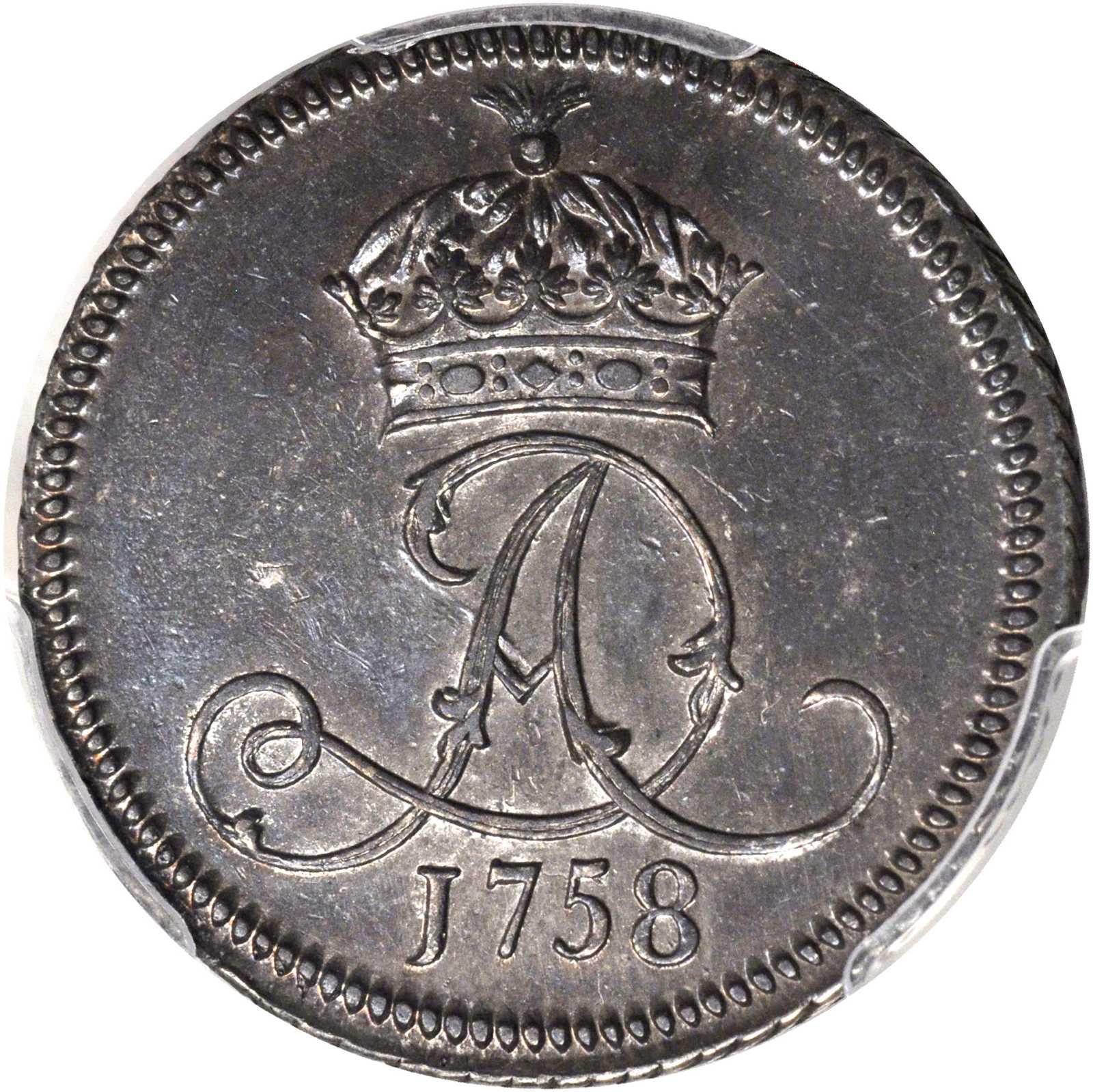 Isle of Man 1 Penny - James Murray Silver obverse