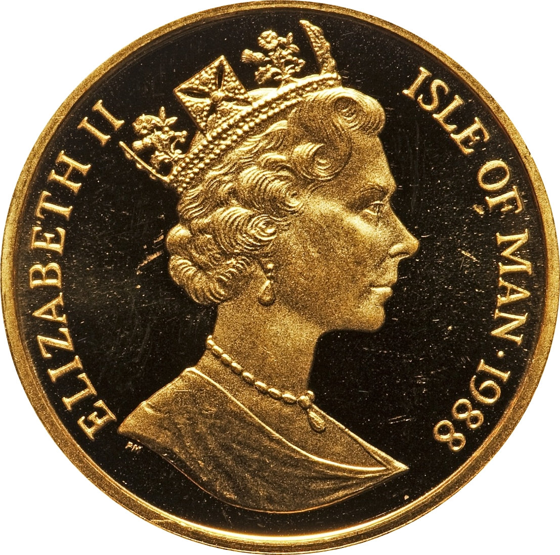 Isle of Man 1 Crown - Elizabeth II Manx Cat (Gold) obverse