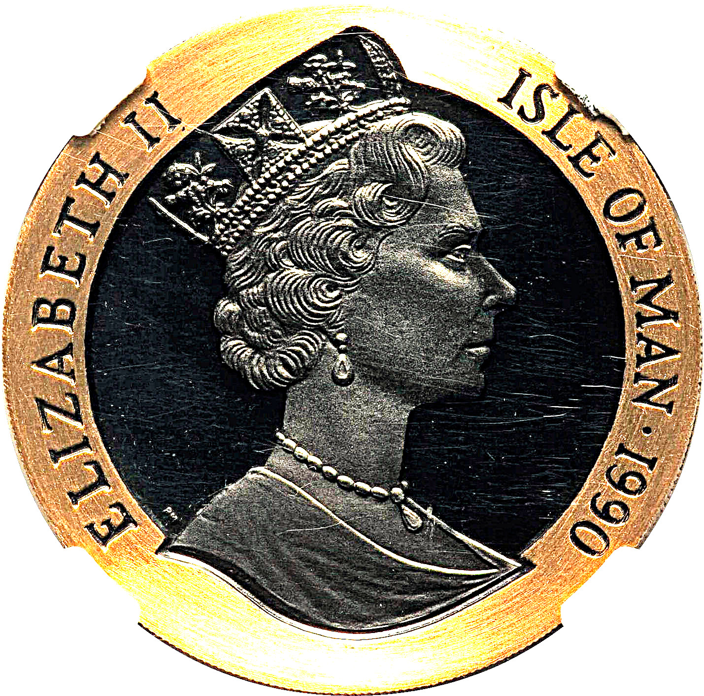 Isle of Man 2 Crowns - Elizabeth II Penny Black obverse
