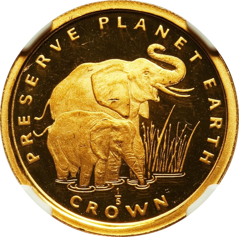 Gibraltar ⅕ Crown - Elizabeth II Elephants