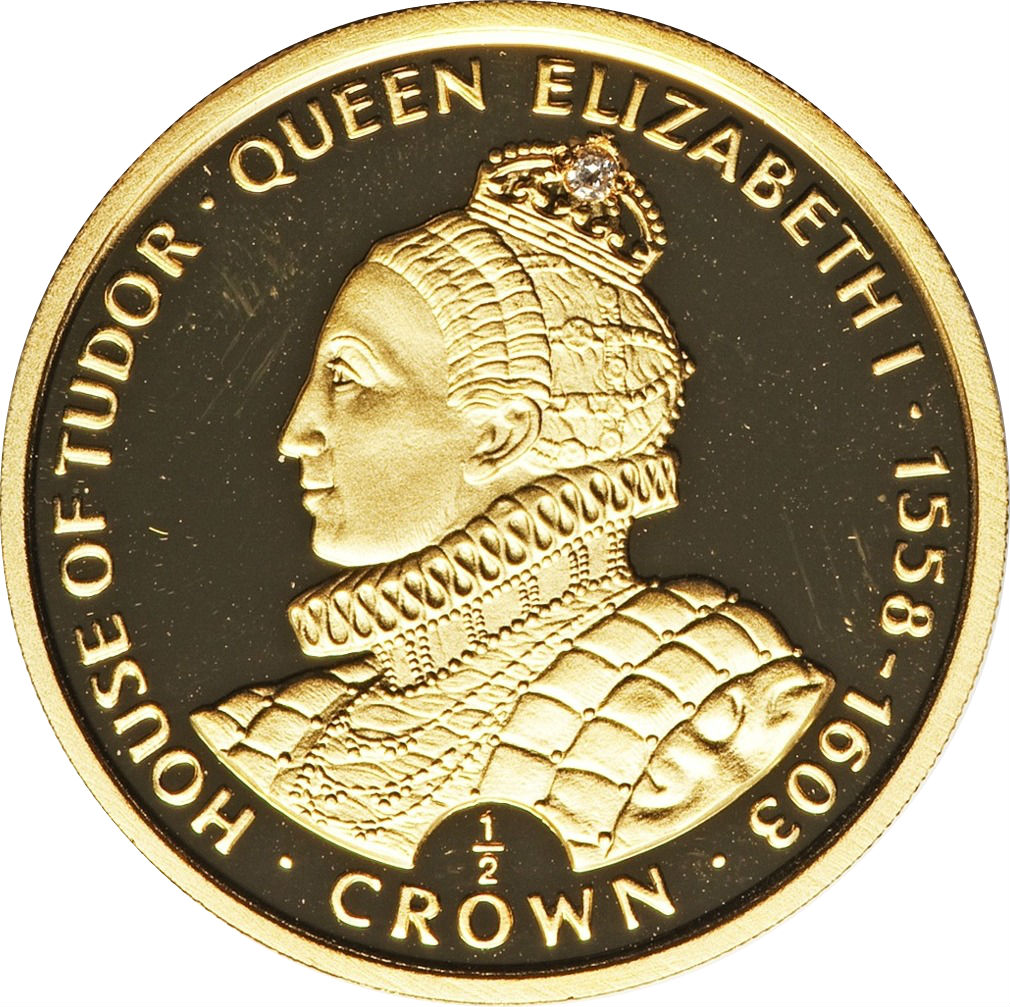 Gibraltar ½ Crown - Elizabeth II Queen Elizabeth I