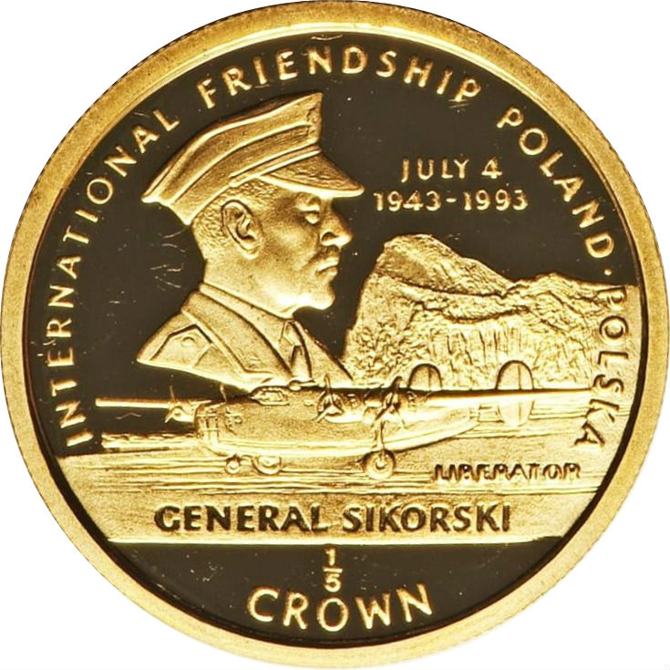 Gibraltar ⅕ Crown - Elizabeth II General Sikorski