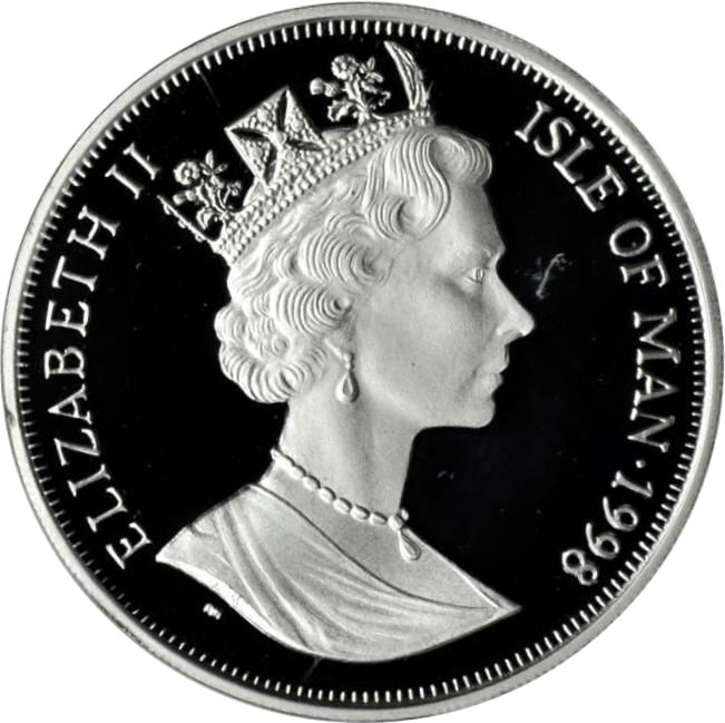 Isle of Man 1 Crown - Elizabeth II American Independence obverse