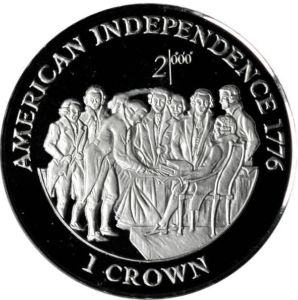 Isle of Man 1 Crown - Elizabeth II American Independence